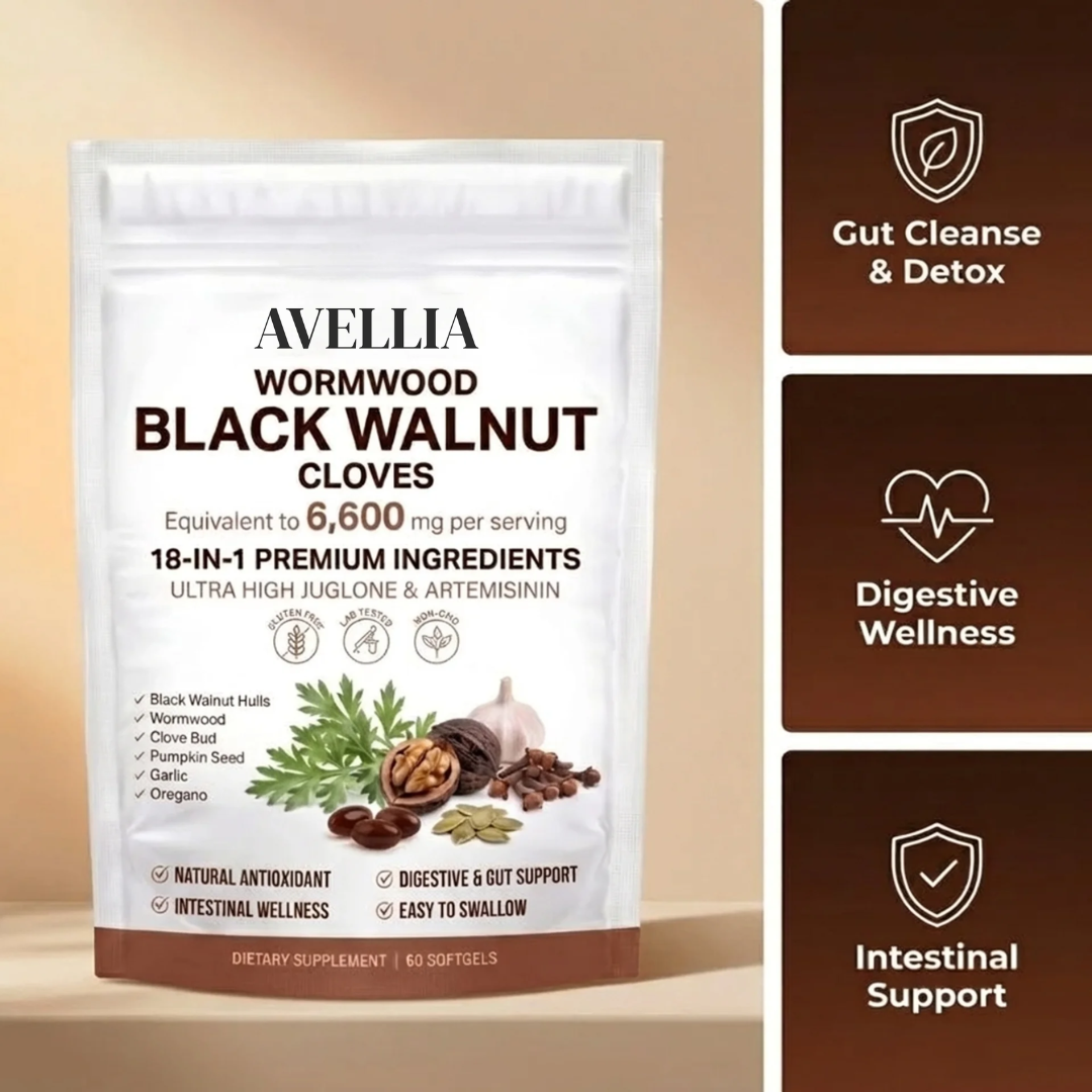 Wormwood Black Walnut Cloves Softgels - Promotes Internal Cleansing & Digestive Wellness