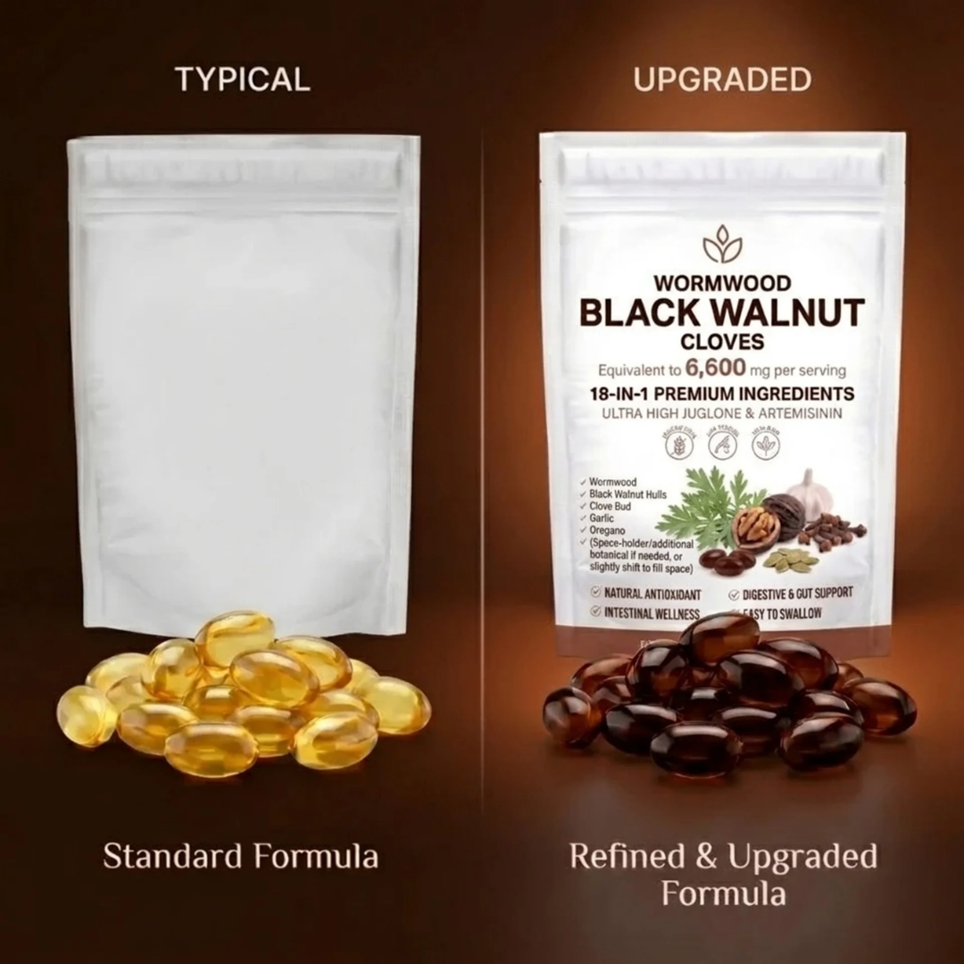 Wormwood Black Walnut Cloves Softgels - Promotes Internal Cleansing & Digestive Wellness