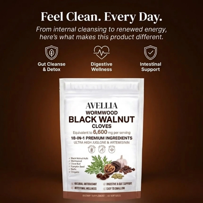 Wormwood Black Walnut Cloves Softgels - Promotes Internal Cleansing & Digestive Wellness