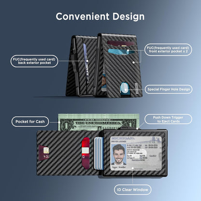 Aluminum Bifold Pop-Up Wallet