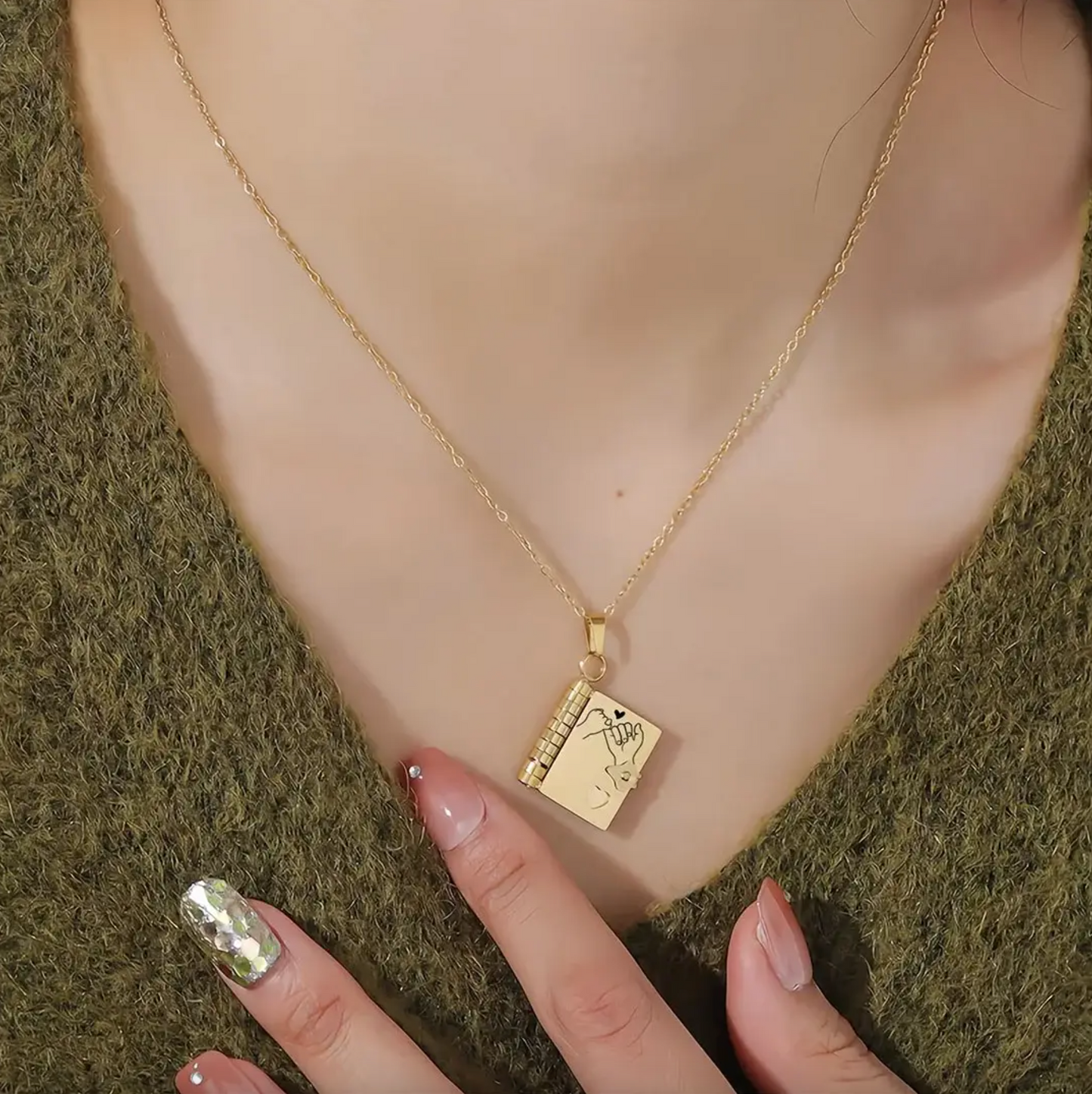 For Your Daughter - I'm Always With You Book Necklace