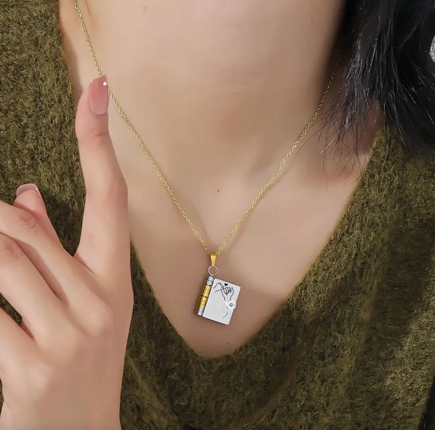 For Your Daughter - I'm Always With You Book Necklace