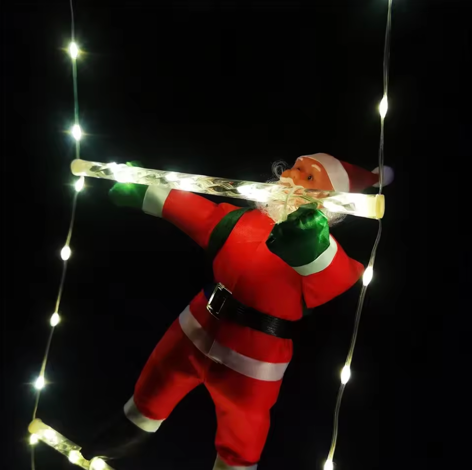 10ft Santa Claus Climbing Ladder Decoration