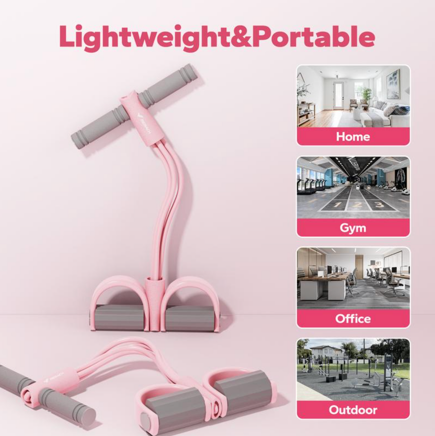 Multifunction Resistance Band with Pedals