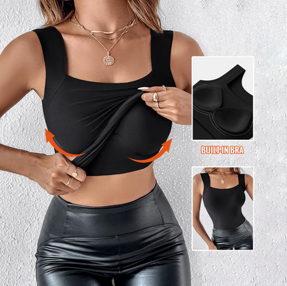 Built-In Bra Stretchy Tank Top