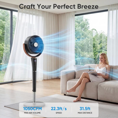 Standing LED Light Pedestal Fan