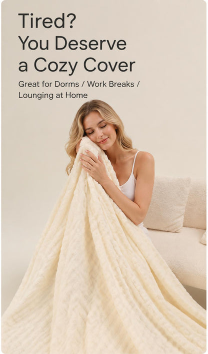 Oversized Bubble Fleece Bath Towel